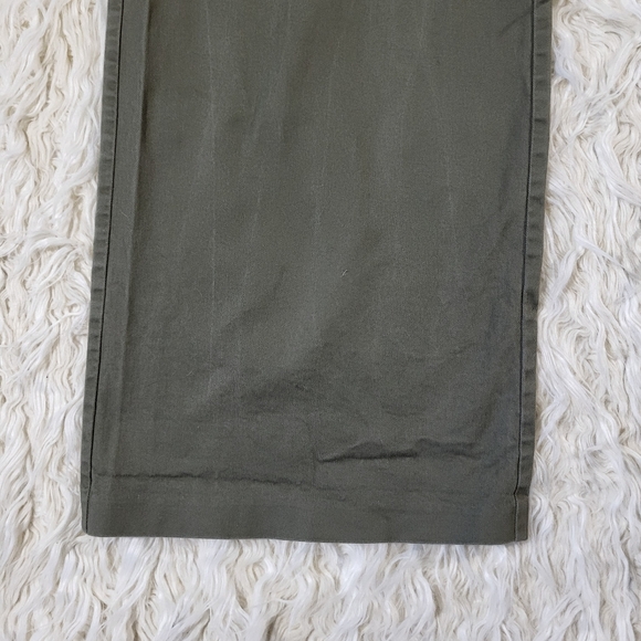 Good American - Good Ease Wide Leg Twill Pants Green Olive - Size 6/28 - Picture 5 of 16